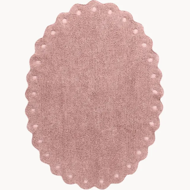 Lorena Canals Wasbaar ovaal kindervloerkleed Pine Cone Roze