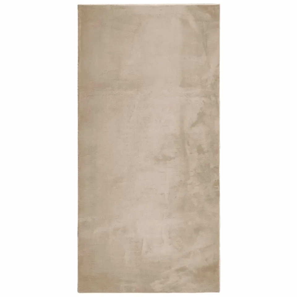 vidaXL Vloerkleed HUARTE laagpolig zacht wasbaar 100x200cm zandkleurig Bruin