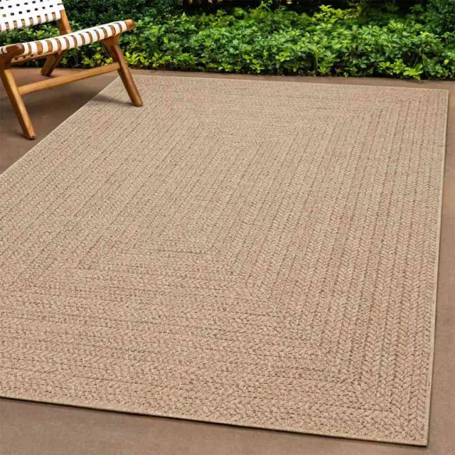 vidaXL Vloerkleed ZIZUR binnen en buiten 80x250 cm jute look bruin, foto 2