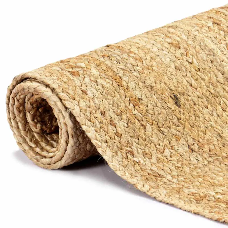 vidaXL Vloerkleed handgemaakt 80x160 cm jute naturel, foto 2