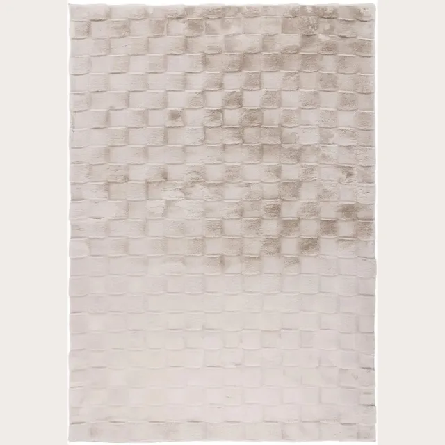 Dutch XXL Hoogpolig Vloerkleed | Tapijt | Soul | Blokken | Licht Taupe