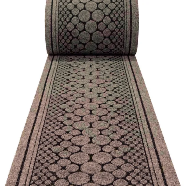 JYG tapijtloper Stone Bruin 66 x 400cm (=4m) Keukenloper - Anti Slip - snijdbaar
