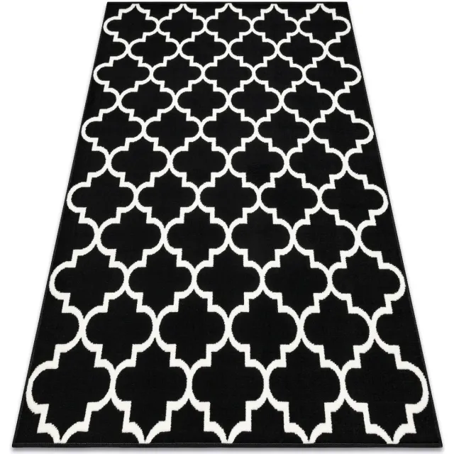 RUGSX Kleden Rugsx Tapijt BCF Morad TRELIS klaver Marokkaanse - 240x340 cm Zwart