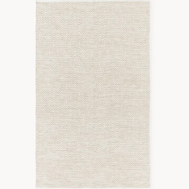 Westwing Collection Handgeweven in- & outdoor vloerkleed Rika met ruitjespatroon Beige