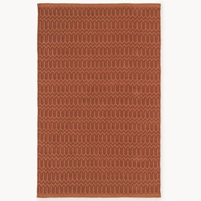 Westwing Collection Handgeweven outdoor vloerkleed Rune met geometrisch patroon Lichtbruin