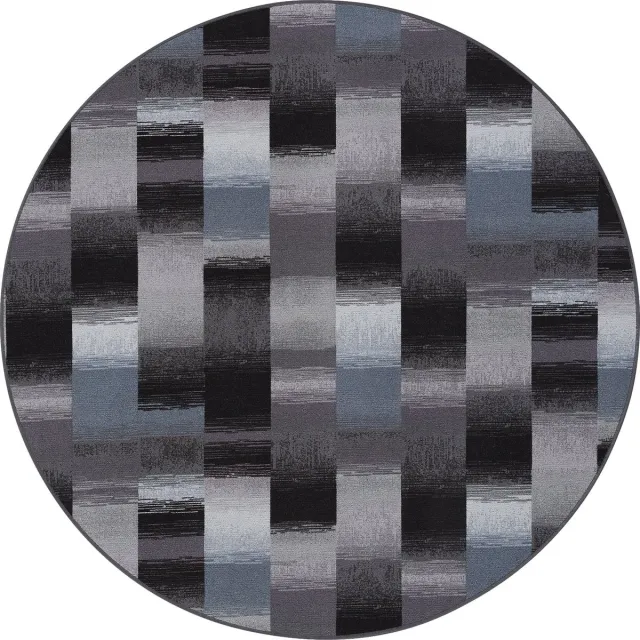 Snapstyle Vloerkleed Designer Velours Mystic Check Rond Grijs
