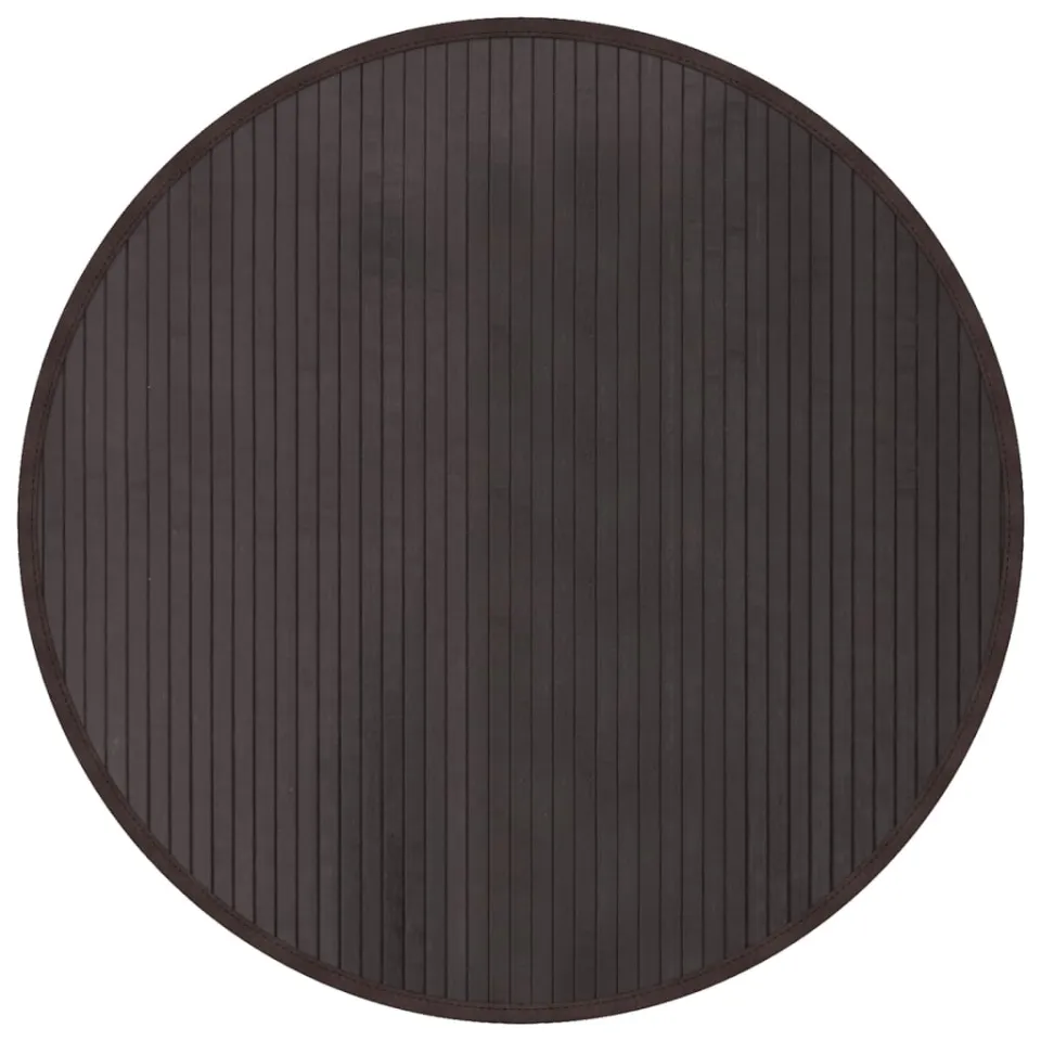 vidaXL Vloerkleed rond 80 cm bamboe donkerbruin bruin, foto 3