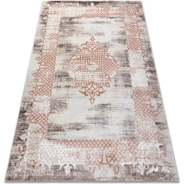 RUGSX Kleden Rugsx Tapijt CORE W9797 Kader, Rosette - structureel Beige