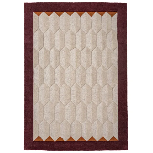 Flair Rugs Apex Border vloerkleed crème Rood