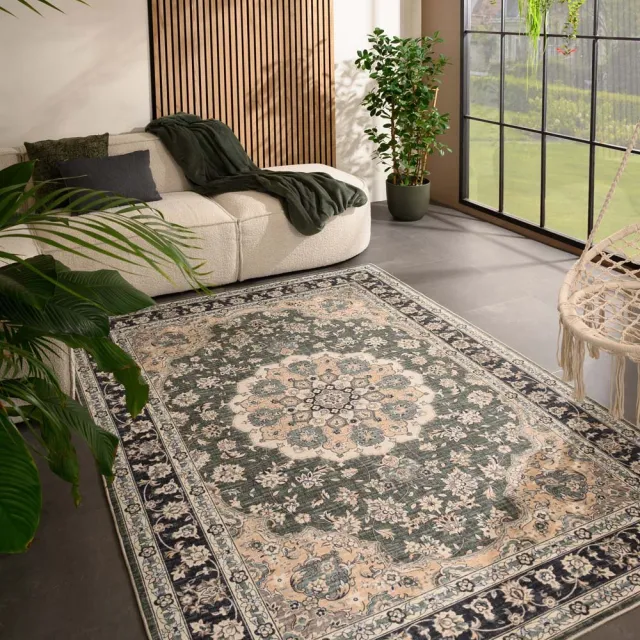 Heritaged Vintage buitenkleed - Valenca Nova donkergroen 200x290