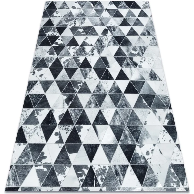 RUGSX Kleden Rugsx Tapijt PATCHWORK 21722 grijs - Koeienhuid, Kolmiot 160x230 cm