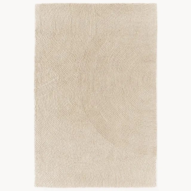 Westwing Collection Handgetuft wollen vloerkleed Eleni Beige