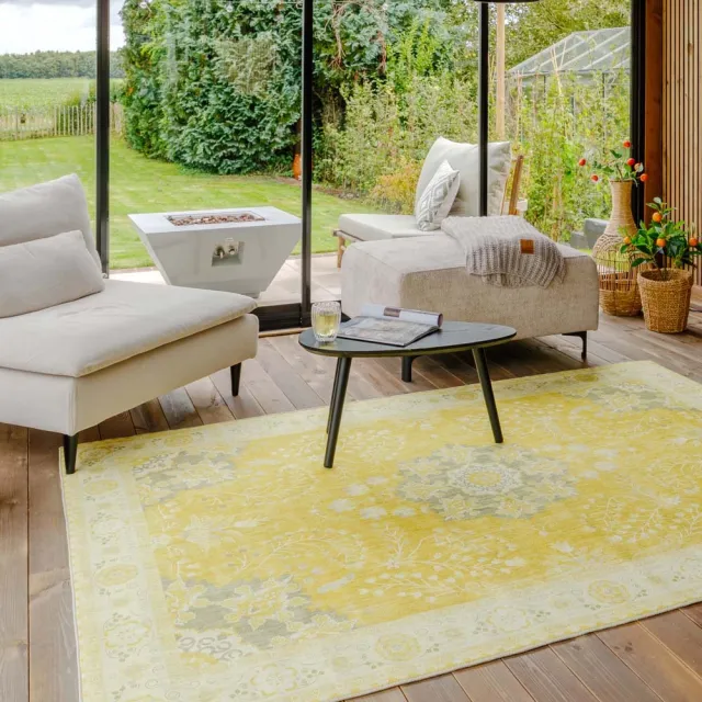 Heritaged Vintage buitenkleed - Valenca Luna geel 230x330