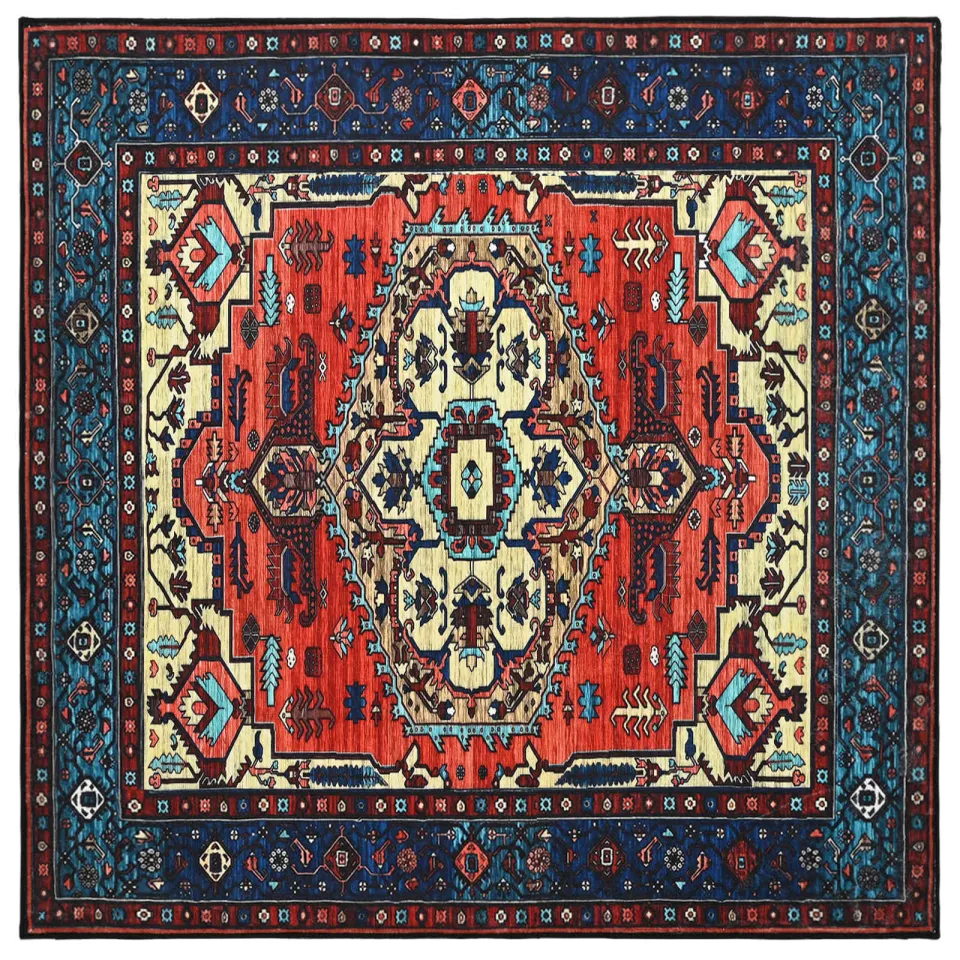 vidaXL Vloerkleed ORIZ Rood 240 x 240 cm 100% polyester