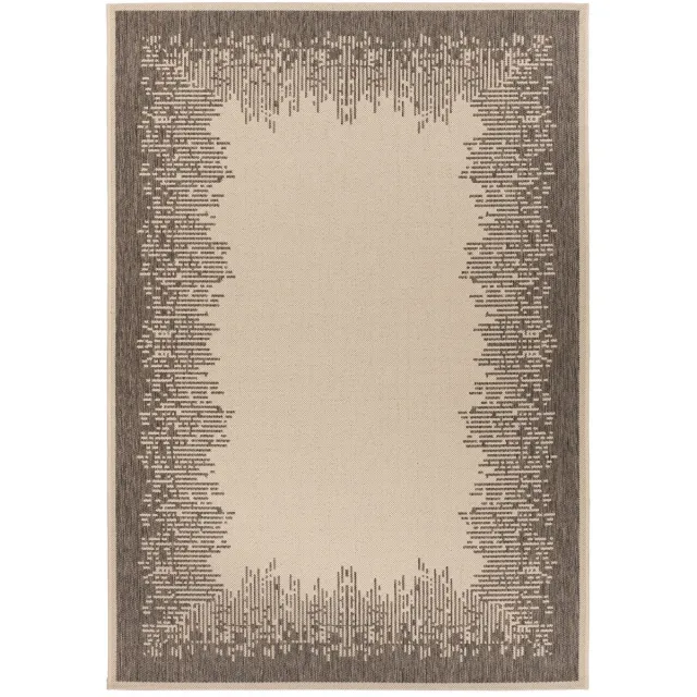Padiro elegant laagpolig vloerkleed - crème / offwhite - vintage patroon - voor binnen en buiten - voor vloerverwarming - van polypropyleen beige