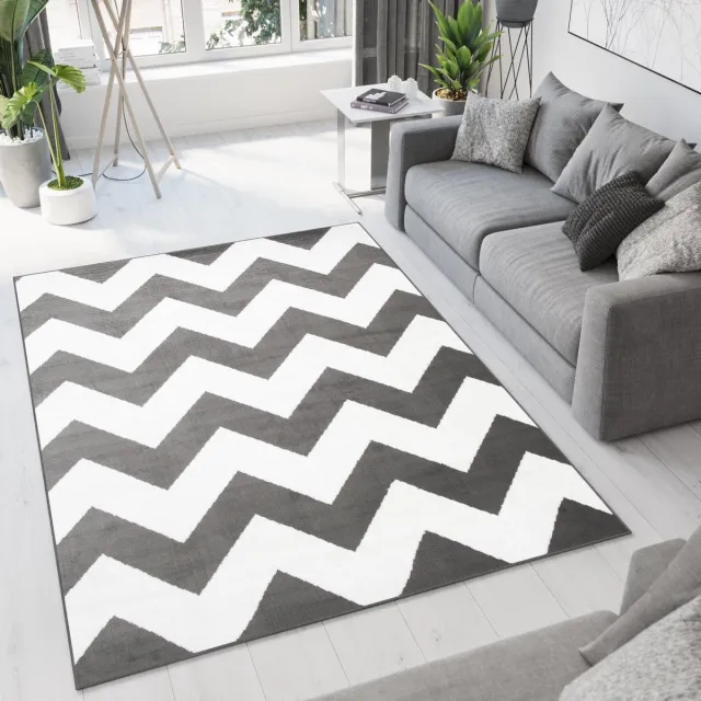 Tapiso Bali PP Vloerkleed Wit Grijs Laagpolig Tapijt Modern Maat- 180x250 Grijs 22