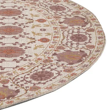 Kwantum Winnipeg rond vloerkleed multicolor rood#multicolor#roze, foto 3