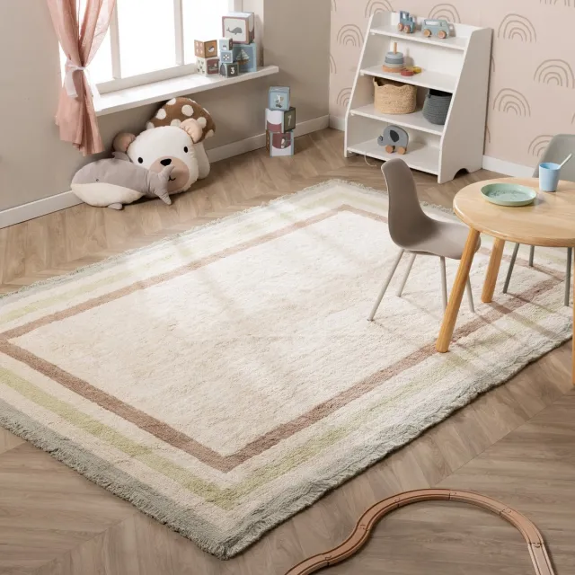 Little Olly Wasbaar kindervloerkleed - Milo Groen - 120x170cm