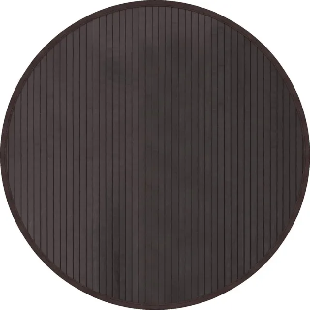 vidaXL Vloerkleed - rond - 80 - cm - bamboe - donkerbruin