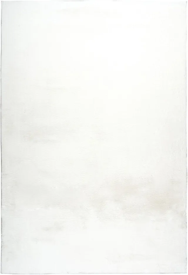 Padiro laagpolig vloerkleed met zachte uitstraling 80 x 150 cm - lichtbeige - modern effen ontwerp - met een zachte uitstraling - voor vloerverwarming - van polyester en katoen
