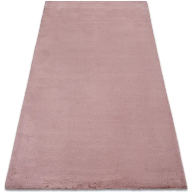 RUGSX Kleden Rugsx Tapijt BUNNY rozekleuring IMITATIE konijnenvacht 140x190 cm