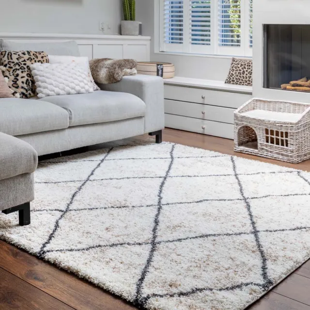Boho&me Vierkant berber vloerkleed - Artisan Ouar wit/grijs 200x200