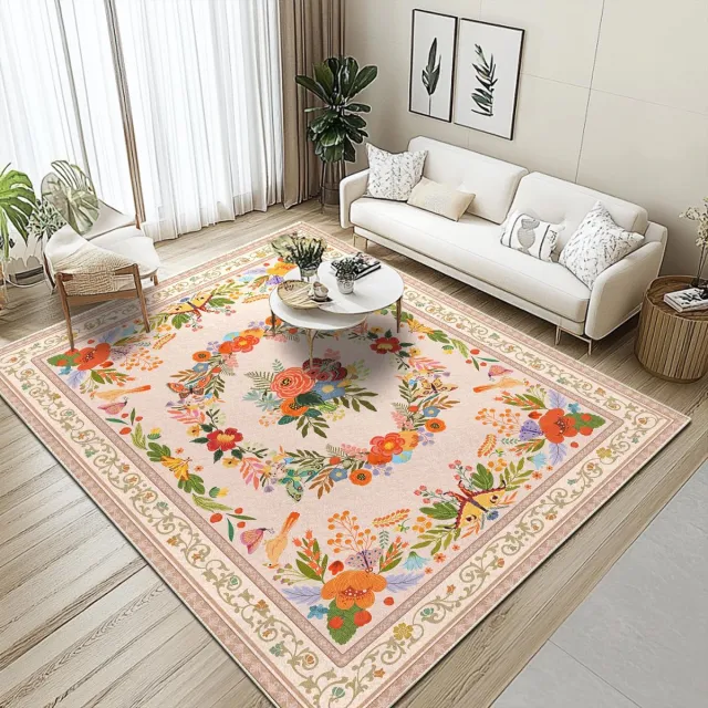 Unyqoos Wasbaar laagpolig vloerkleed met boho design voor woonkamer en slaapkamer Kleurjik