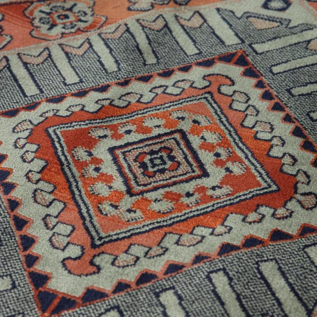 Tier Vintage vloerkleed Khepera groen met franjes - 160 x 230 cm - (M)