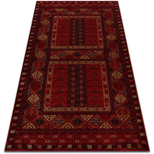 RUGSX Kleden Rugsx Wollen tapijt KASHQAI 4349 500 oosters, kader 200x300 cm Bordeau