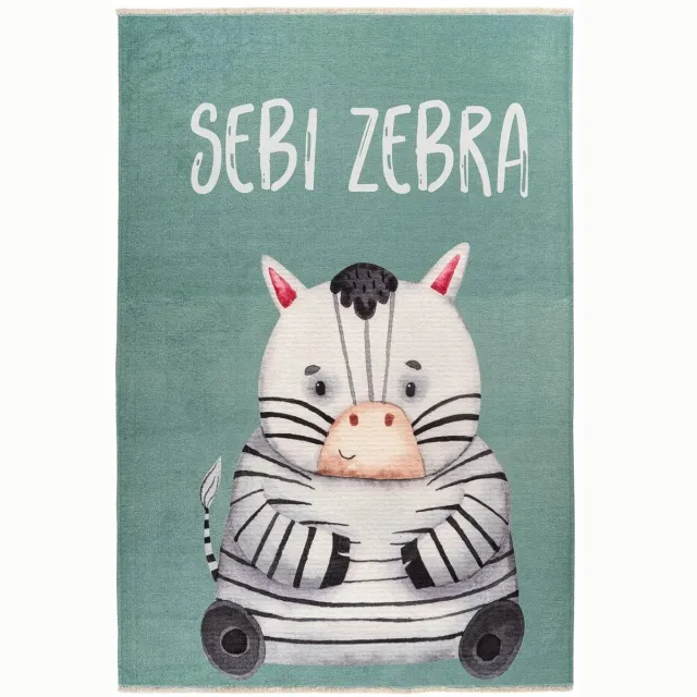 Dutch XXL Kindervloerkleed | Tapijt | Joanna | Zebra | Multikleur | 115x170 cm