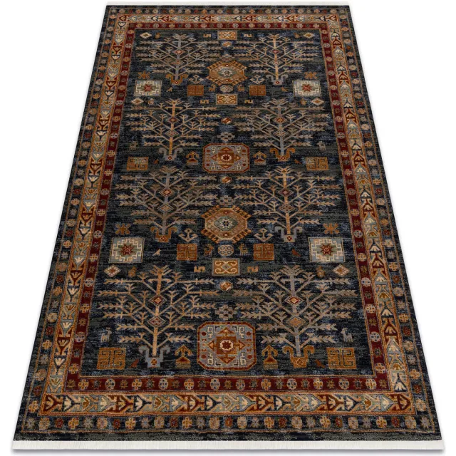 RUGSX Kleden Rugsx Wollen tapijt KESHAN Frame oosters 6174/53511 mari 200x290 cm Blauw