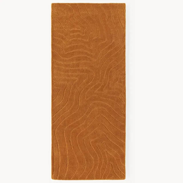 Westwing Collection Handgetuft wollen loper Aaron Geel