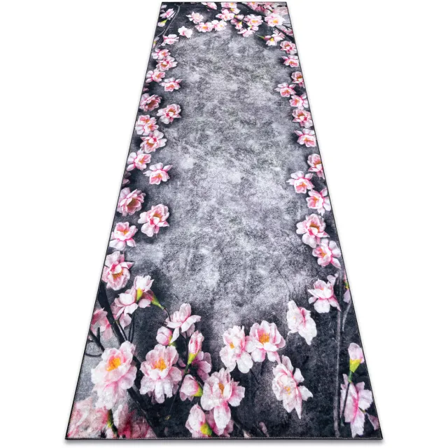 RUGSX Kleden Rugsx ANDRE 28170 tapijt wasbaar Bloemen antislip Grijs
