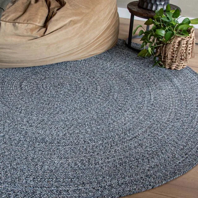 Boho&me Rond vloerkleed katoen - Joy blauw 250