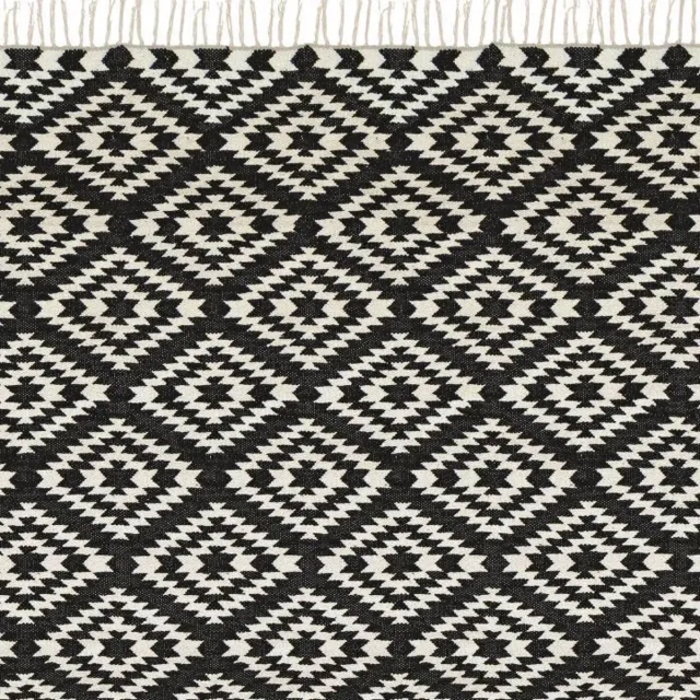 LIV interior RUNNER APACHE handloom lincensed 70X200 ZWART / WIT Katoenen loper