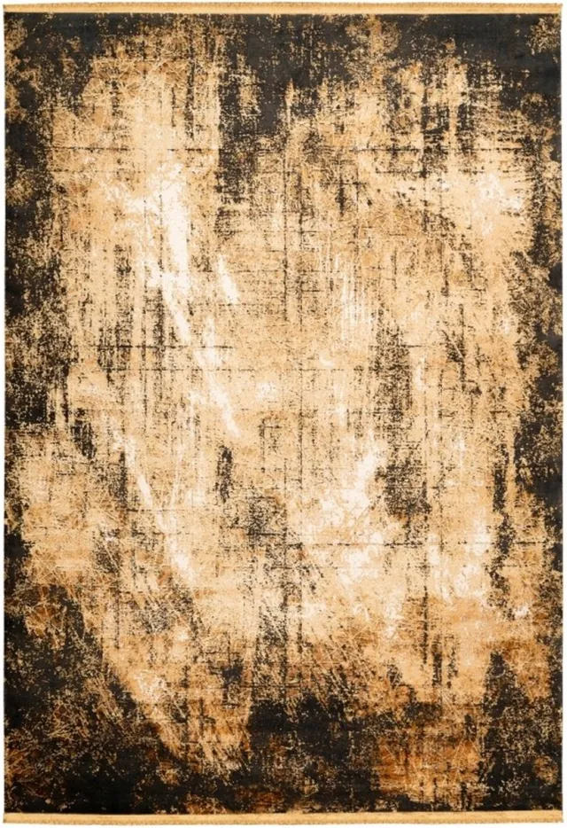 Muratap Luxury Picasso Art Elysee Laagpolig Velvet Vloerkleed Goud