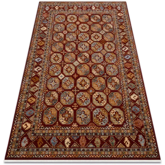 RUGSX Kleden Rugsx Wollen tapijt KESHAN Ornament, frame oosters 7874/ 160x230 cm Bordeau