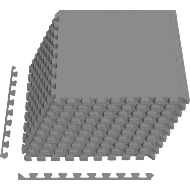 vidaXL Vloermatten - 50 - st - Grijs - 18 - m² - EVA - Schuim