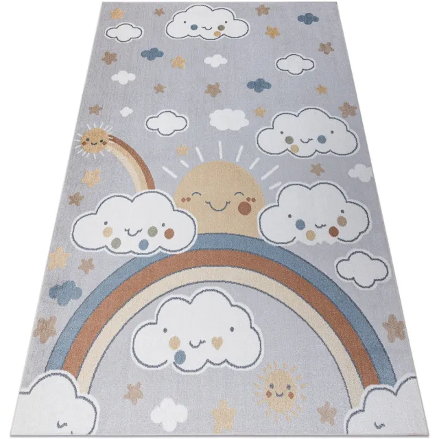 RUGSX Kleden Rugsx Tapijt BONO 8437 Wolken, lucht, lichtgrijs / 160x220 cm