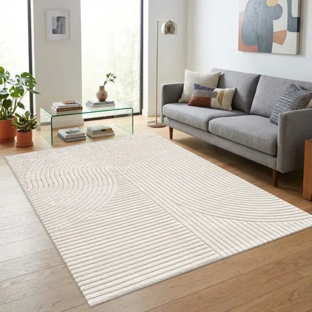 TapisTrend Designer tapijt Crème 80x300 cm Klassiek oosters acryl vloerkleed met bloemenmedaillon voor de woonkamer, slaapkamer en eetkamer Beige