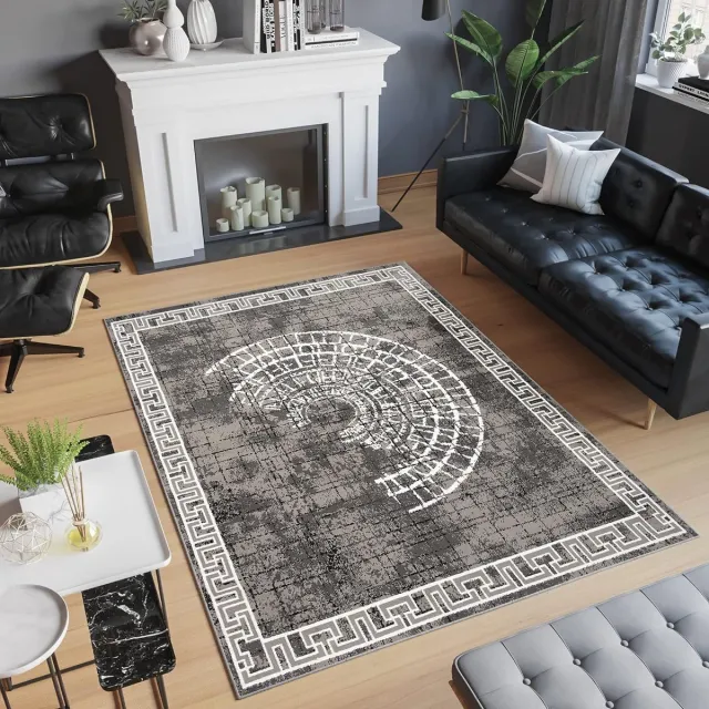Tapiso Patras Vloerkleed Wit Grijs Woonkamer Slaapkamer Kleed Tapijt