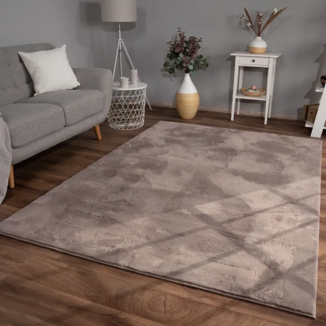 TT Home Woonkamertapijt eetkamer kortpolig boho-design Scandinavische abstracte look 160 x 220 cm Rechthoek creme beige