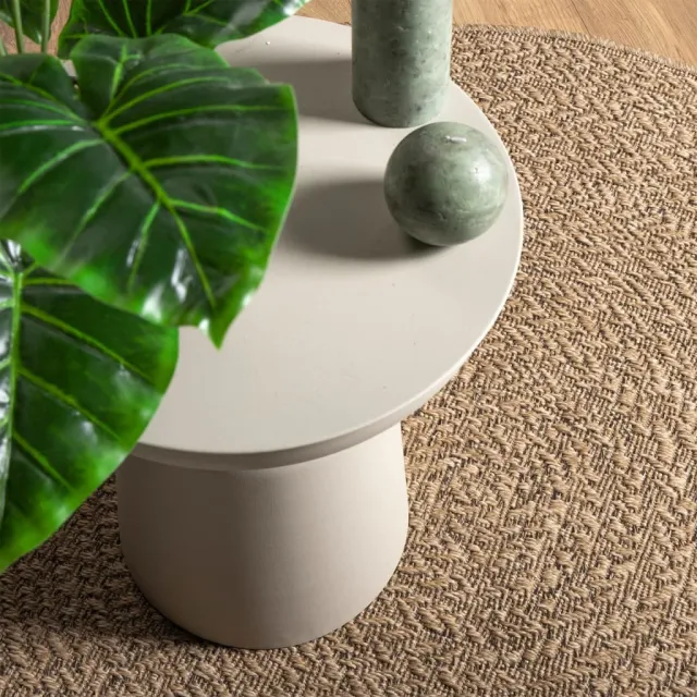 vidaXL Vloerkleed ZIZUR binnen en buiten 160 cm jute look Bruin