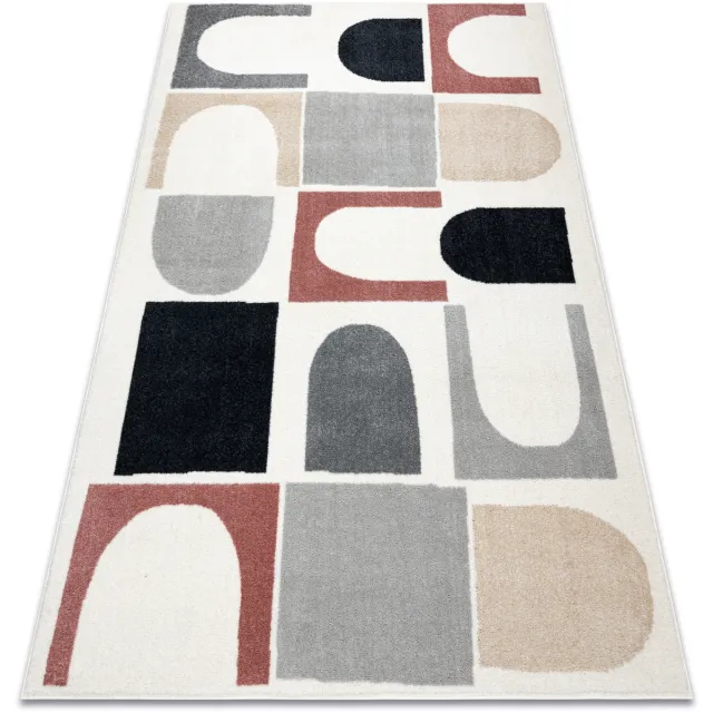 RUGSX Kleden Rugsx Tapijt FUSION 0213 wit / donker rozekleuring 160x220 cm