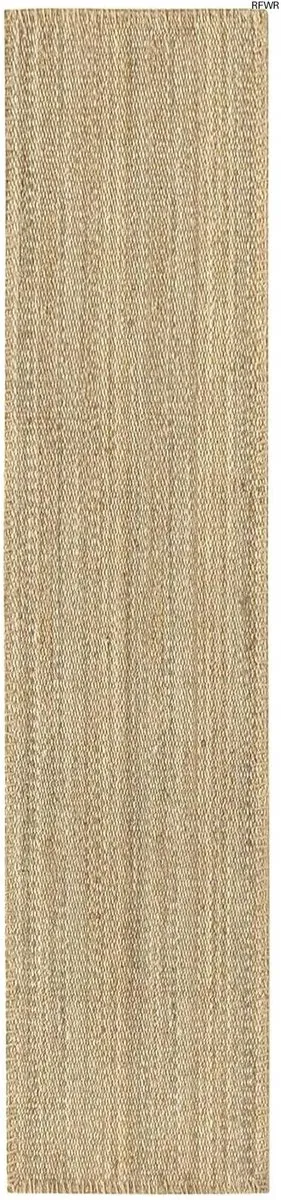 RFWR Jute Vloerkleed, Natuurlijke Jute Vezels, Handgeweven en Duurzaam Tapijt voor Woonkamer, Eetkamer en Slaapkamer - 400x80 cm goud