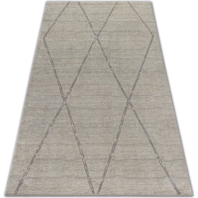 RUGSX Kleden Rugsx Tapijt SOFT 8033 RUIT , ETNO crème 80x150 cm Beige