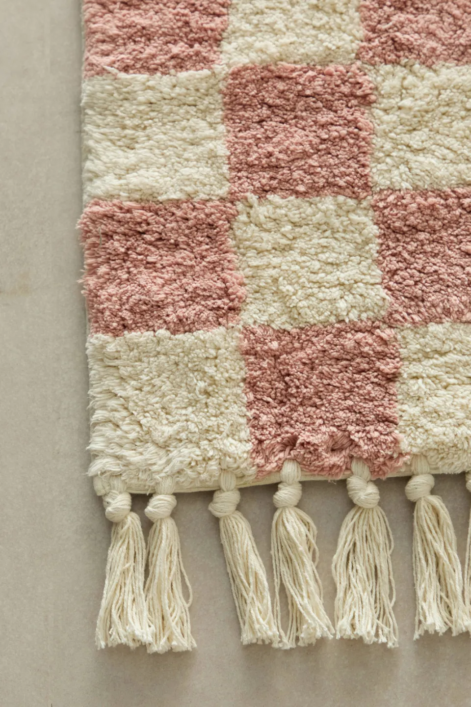 NOUS Kids Checker board kindervloerkleed roze, foto 5