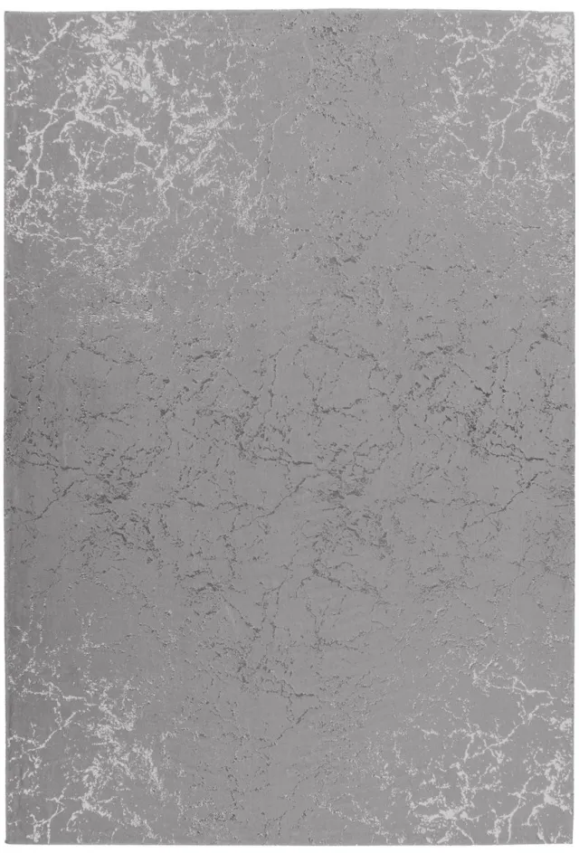Padiro design laagpolig vloerkleed 80 x 150 cm - lichtgrijs - modern abstract ontwerp - voor vloerverwarming - van polyester en katoen