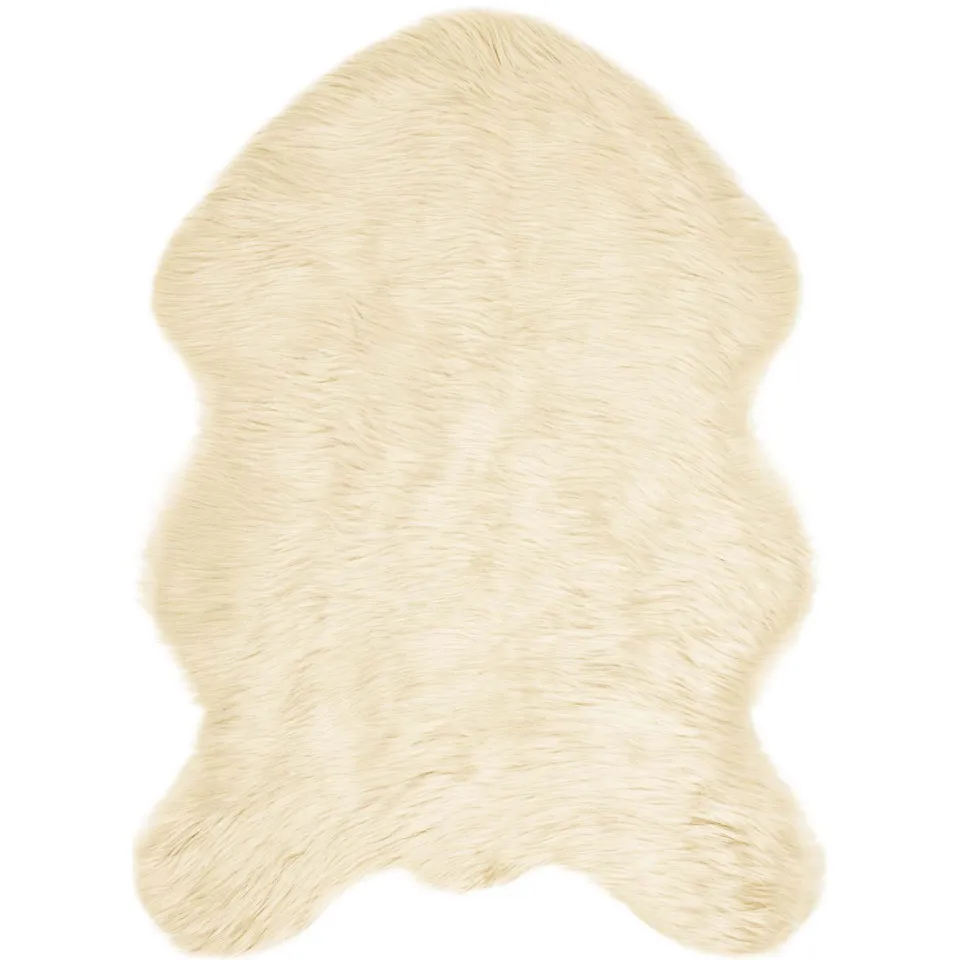 vidaXL Tapijt van imitatie TAFALLA Crèmekleurig 60 x 90 cm Polyester