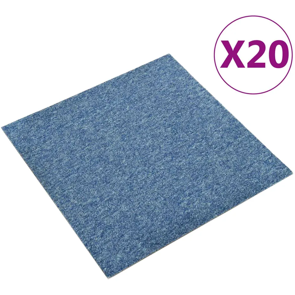 vidaXL Tapijt 20 st Blauw 50 x 50 cm 100% Polypropyleen, foto 2
